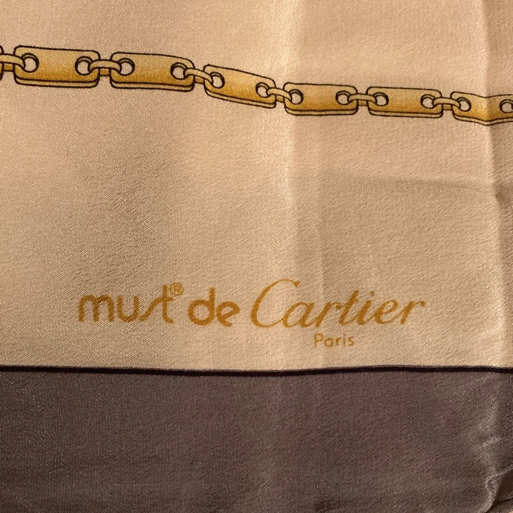 Cartier must de Cartier 100% Silk Scarf Vintage EUC